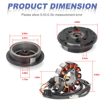Stator with Flywheel Rotor for Polaris Scrambler 500 (2000–2002) 3086984 3086983 3086819 3087166 3084978