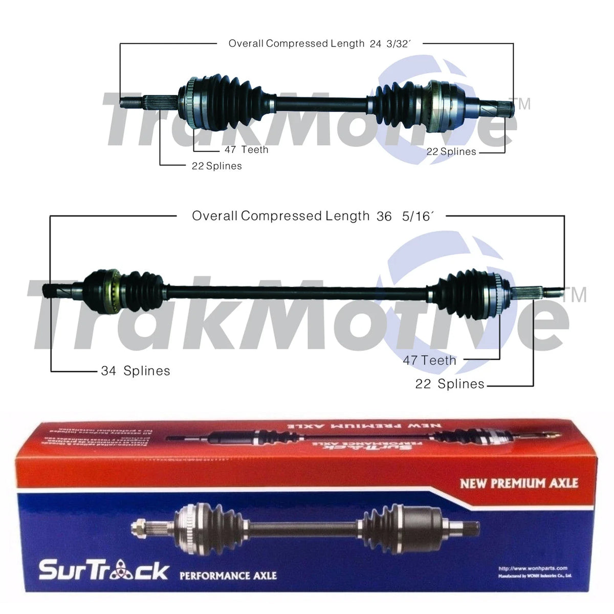 Set of 2 Front CV Axle Shafts for Chevy Aveo Pontiac G3 (2004–2009)