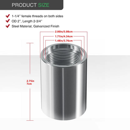 1 1/4" Heavy Recess Drive Coupling for Simmons 946 Well Point Drive