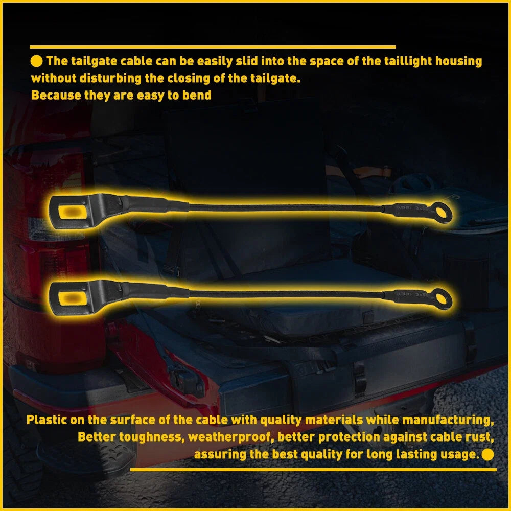 Pair of Rear Tailgate Cables Straps for Toyota Tacoma (1995–2004) EPY