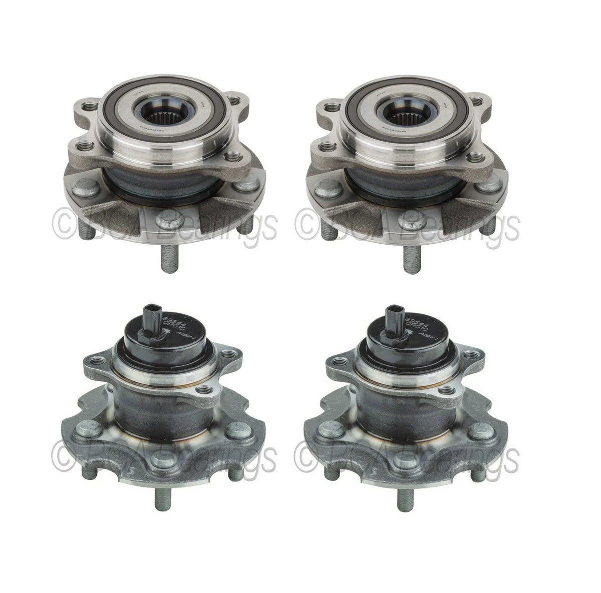 Set of 2 NTN Front Rear Wheel Bearing Hub Assemblies for HS250h iM tC RAV4 Corolla iM (2009–2018)