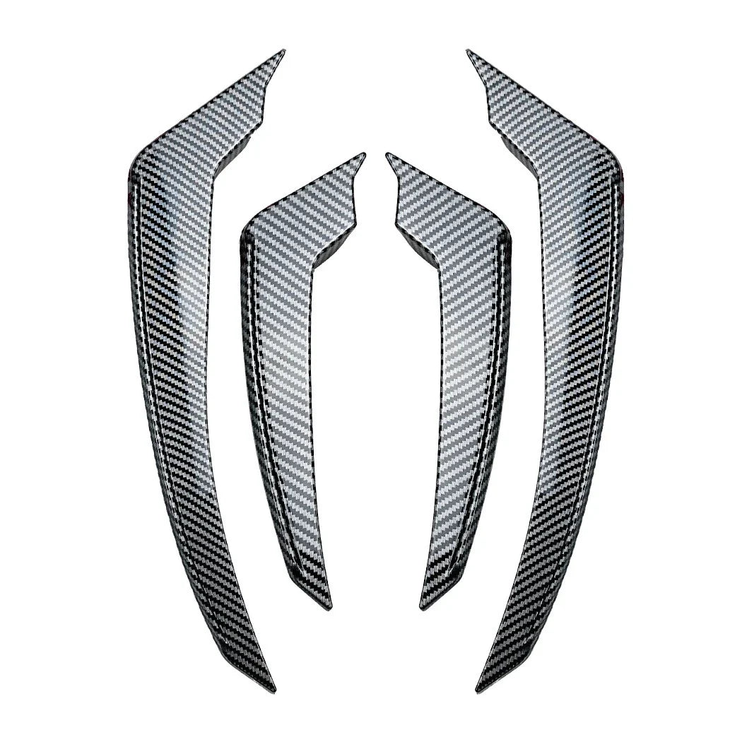ABS Carbon Look Front Bumper Side Air Vent Fin Trim for Alfa Romeo Stelvio (2017–2025)