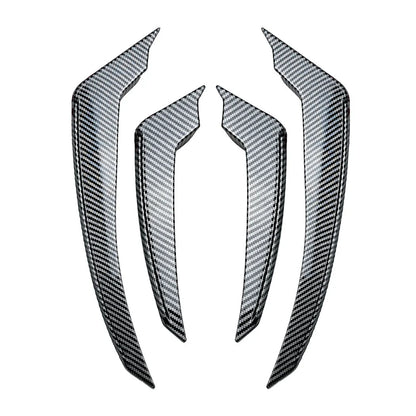 ABS Carbon Look Front Bumper Side Air Vent Fin Trim for Alfa Romeo Stelvio (2017–2025)