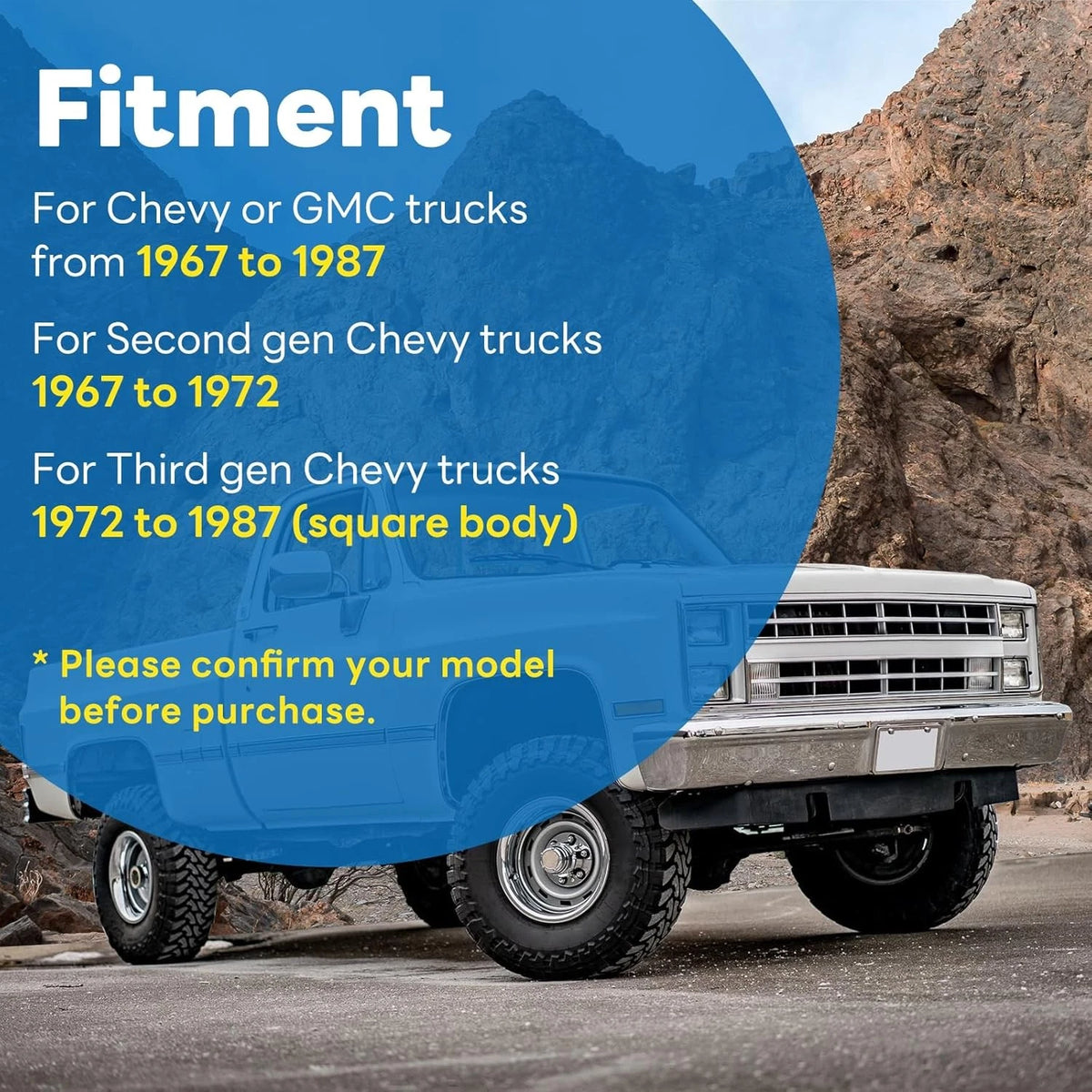 Gap Relocation Kit for Chevy GMC Truck (1967–1987)
