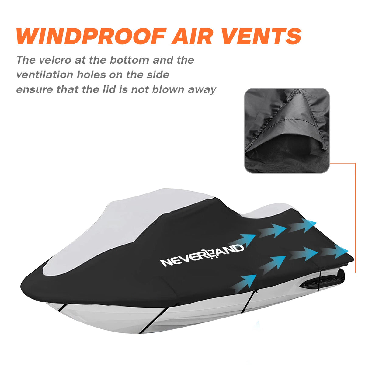 Jet Ski Cover for Sea-Doo FishPro Sport/Trophy 170 (NEVA31003BS)