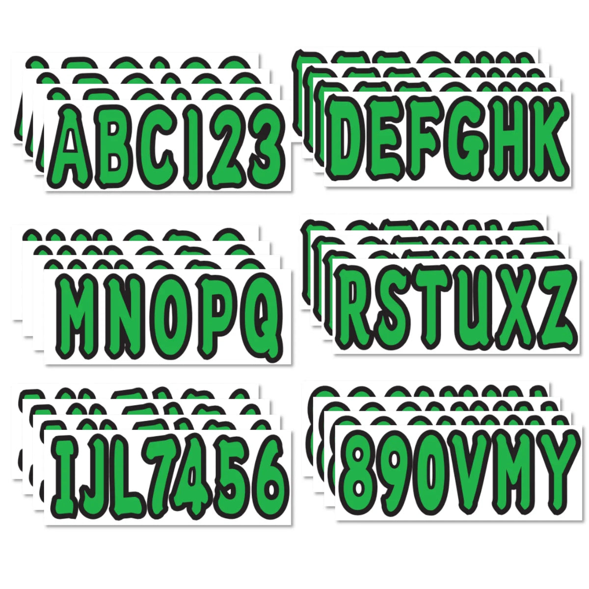 Set of 4 Vinyl JetSki Registration Decals for All Models (3")