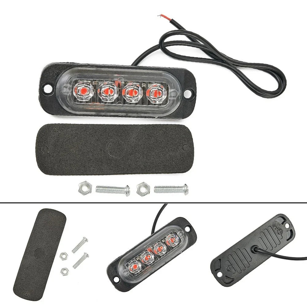 Set of 4 LED Work Light Flood Bar for Car ATV Off-Road (12V/24V)