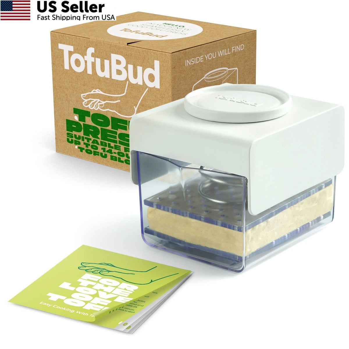 Tofu presser for firm & extra firm tofu (Dishwasher safe, Vegan tool)