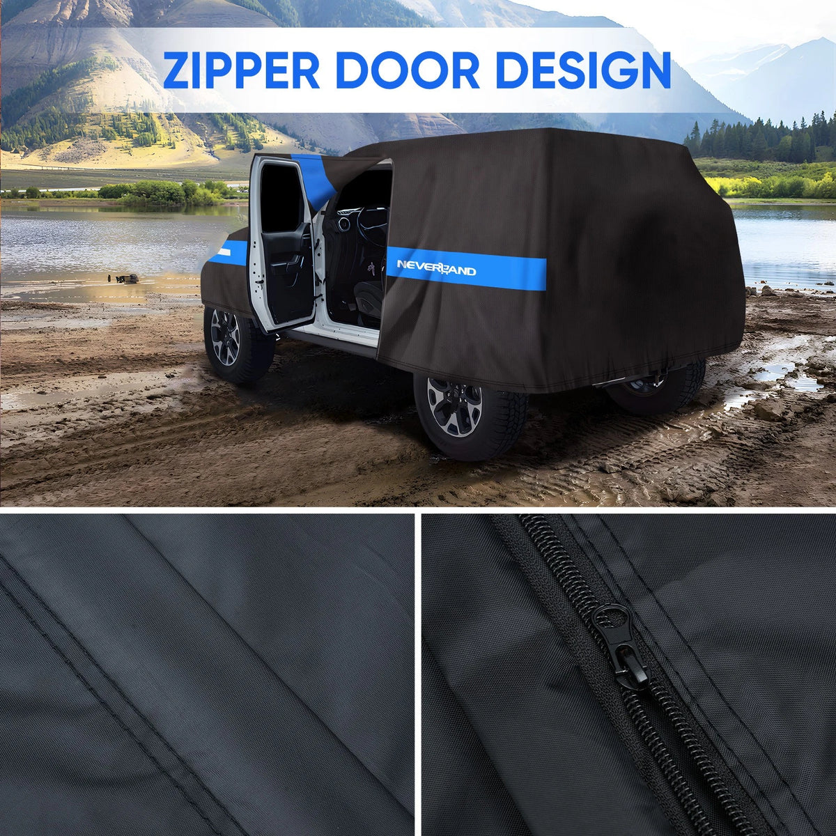 Car Cover for Jeep Wrangler 2 Doors JK JL (2007–2025) NEV A52-59-W-2