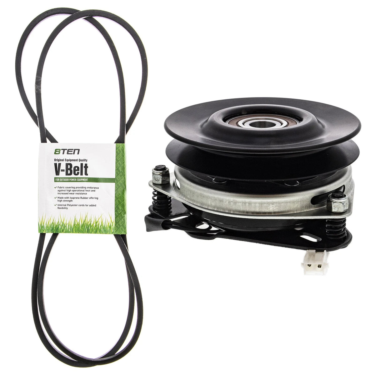 Electric PTO Clutch & Belt Kit for Husqvarna YTH22V46 YTH224T YTH18K46 (532414336, 532179334)