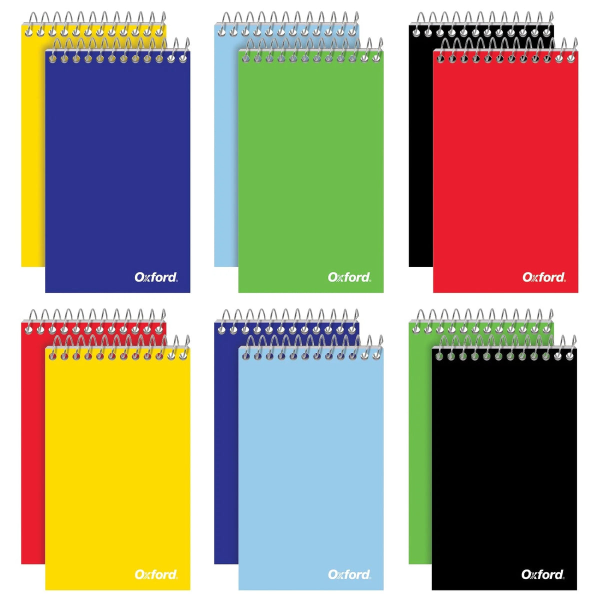 12 Count Oxford Spiral Memo Pads, Top Wire Bound, 3 x 5