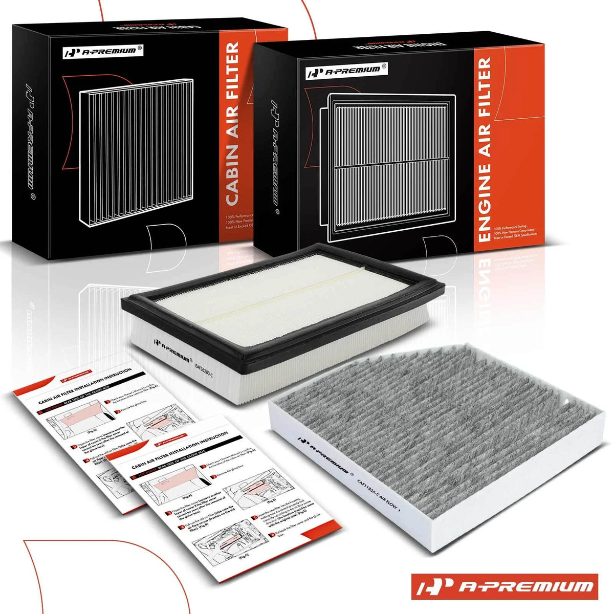 Engine & Activated Carbon Cabin Air Filter for Benz E300 GLC300 GLC350e (2016–2023)