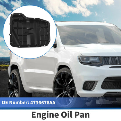Engine Oil Pan for Jeep Grand Cherokee (2010–2013) 4736676AA Aluminum Black