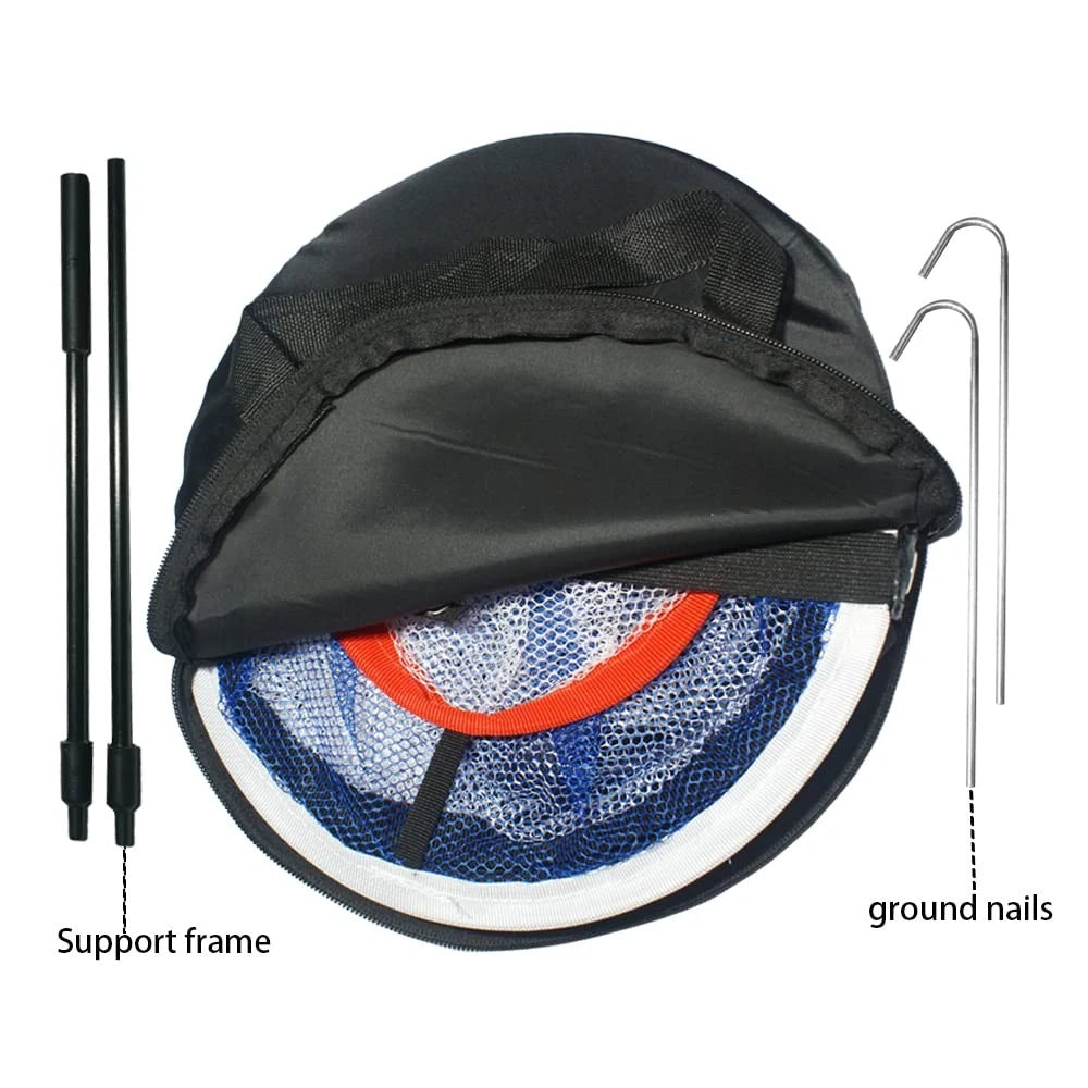Chipping Net for Golf Practice (33"x28", Pop Up, Black/Green)