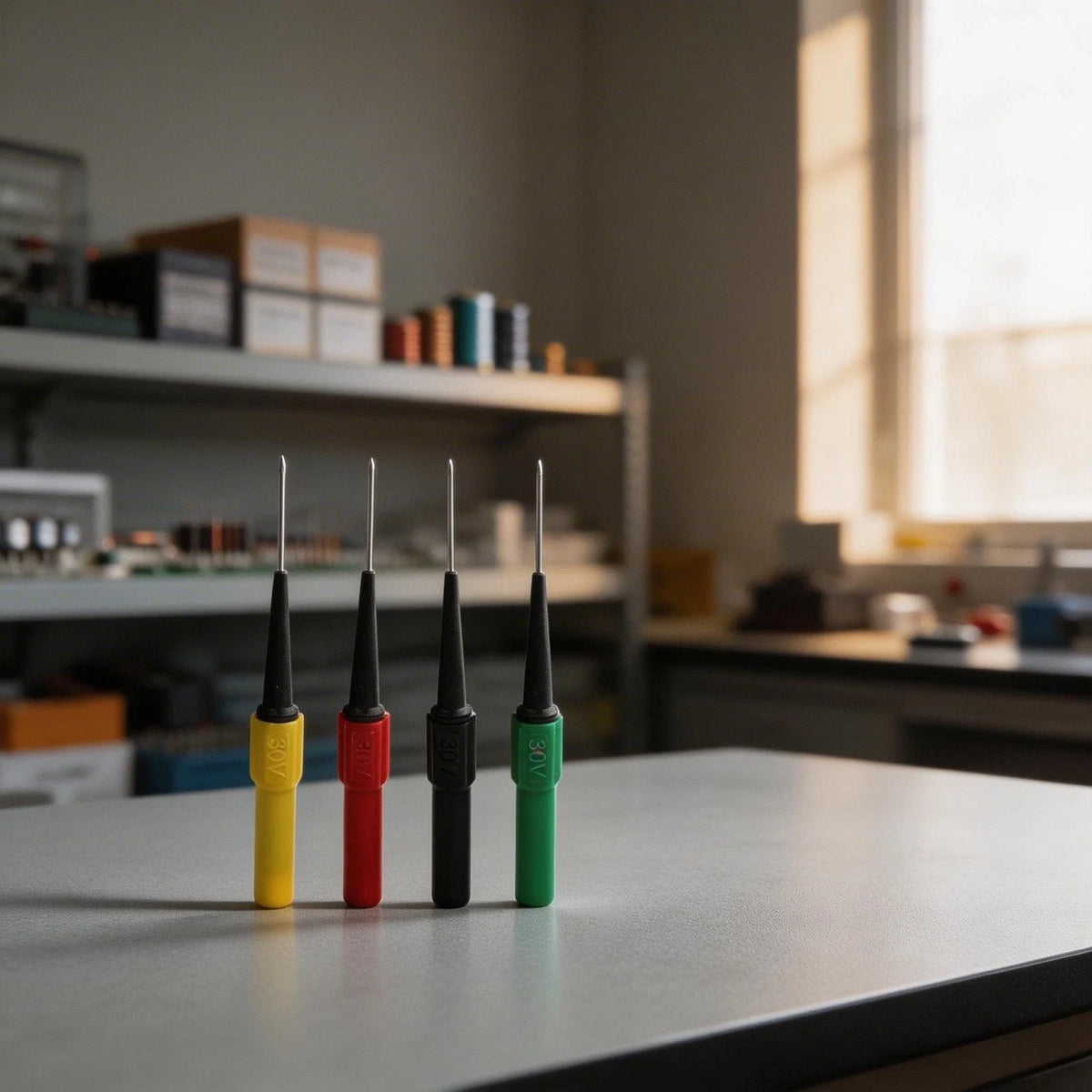 4X Multimeter Probes with Anti Breakage Poles & Wire Piercing Tips