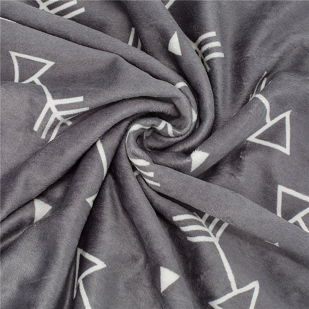 Super Soft Minky Baby Blanket with Double Layer Dotted Backing
