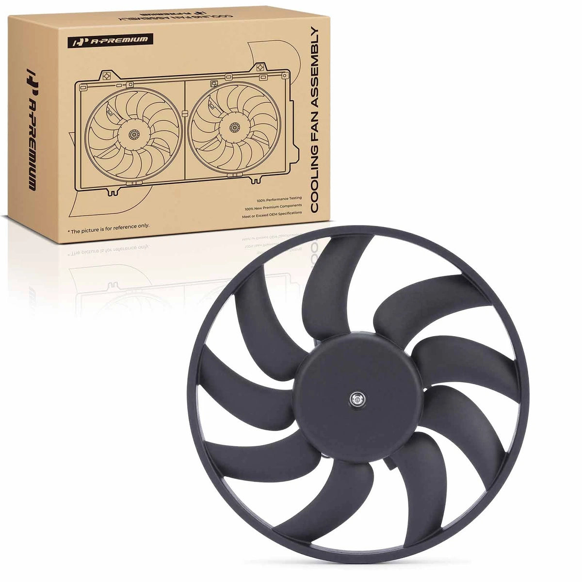 Cooling Fan Assembly for Audi A4 Quattro, A5 Quattro, Q5 (2009–2017) 8K0959455F, 8K0959455M, 8K0959455A, 8K0959455C, 8K0959455R, 85727