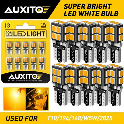 10X T10 168 194 LED Side Marker Light Bulb Amber for GMC Chevy Ford (EXV)