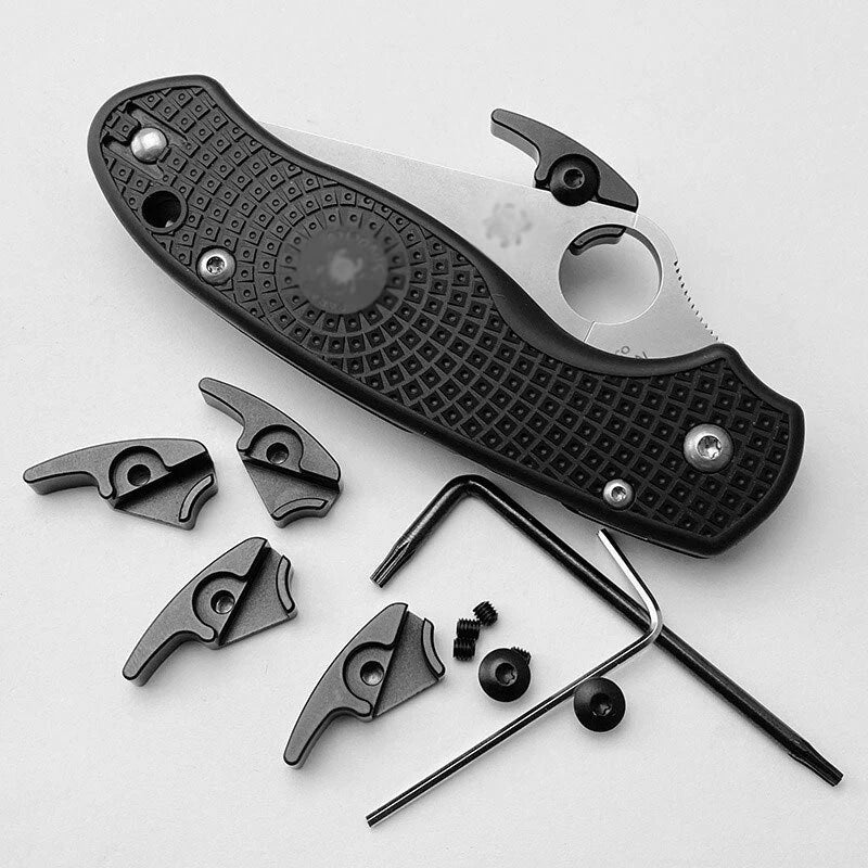 Set of 4 Super Open Hook Screw Tool Fittings for Spyderco Paramilitary 2