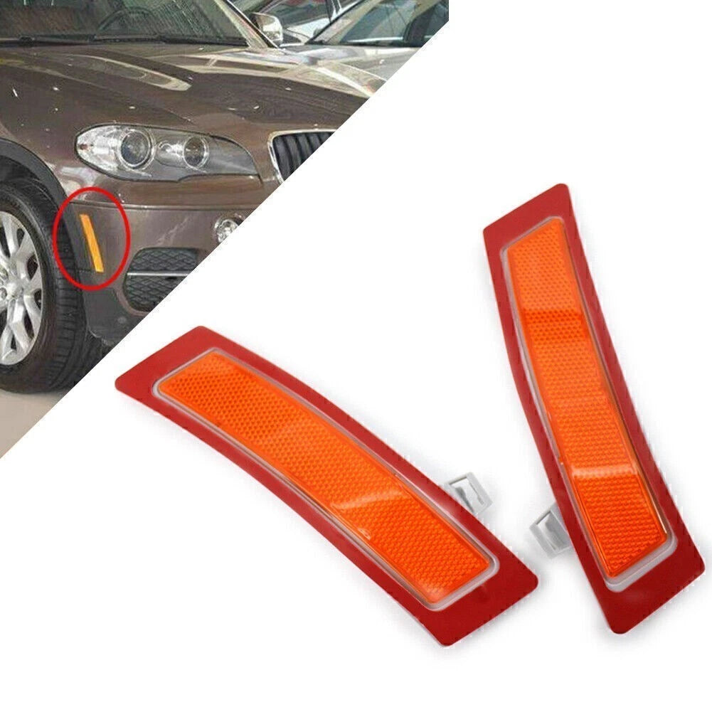 2X Front Bumper Marker Cover Reflector for BMW X5 (2011–2013)