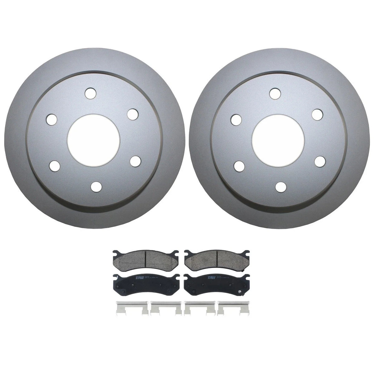 Rear Brake Kit 325mm Coated Disc Rotors & TRW Pro Ceramic Pads for Chevrolet GMC