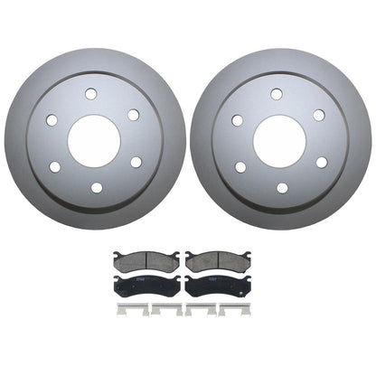 Rear Brake Kit 325mm Coated Disc Rotors & TRW Pro Ceramic Pads for Chevrolet GMC