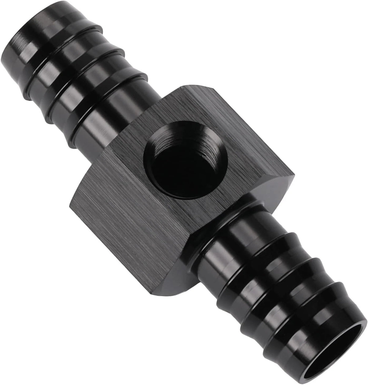1/2 Hose Barb Inline Fuel Pressure Gauge T Fitting for