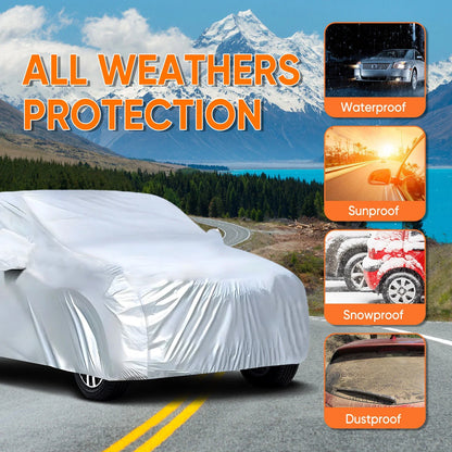 1x Waterproof Car Cover for Truck SUV (M-XL) - Dust Rain UV Resistant