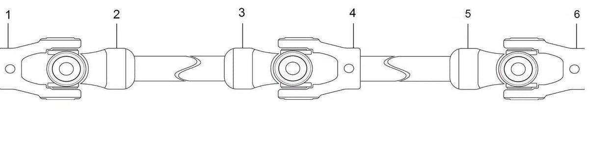 Drive Propeller Shaft Yoke U-Joint for Kawasaki Mule 3010 (2001–2008) YO129+UJ122