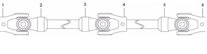 Drive Propeller Shaft Yoke U-Joint for Kawasaki Mule 3010 (2001–2008) YO129+UJ122