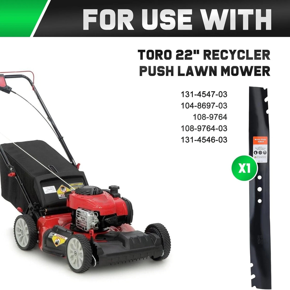 22" Recycler Blades for Toro Mowers