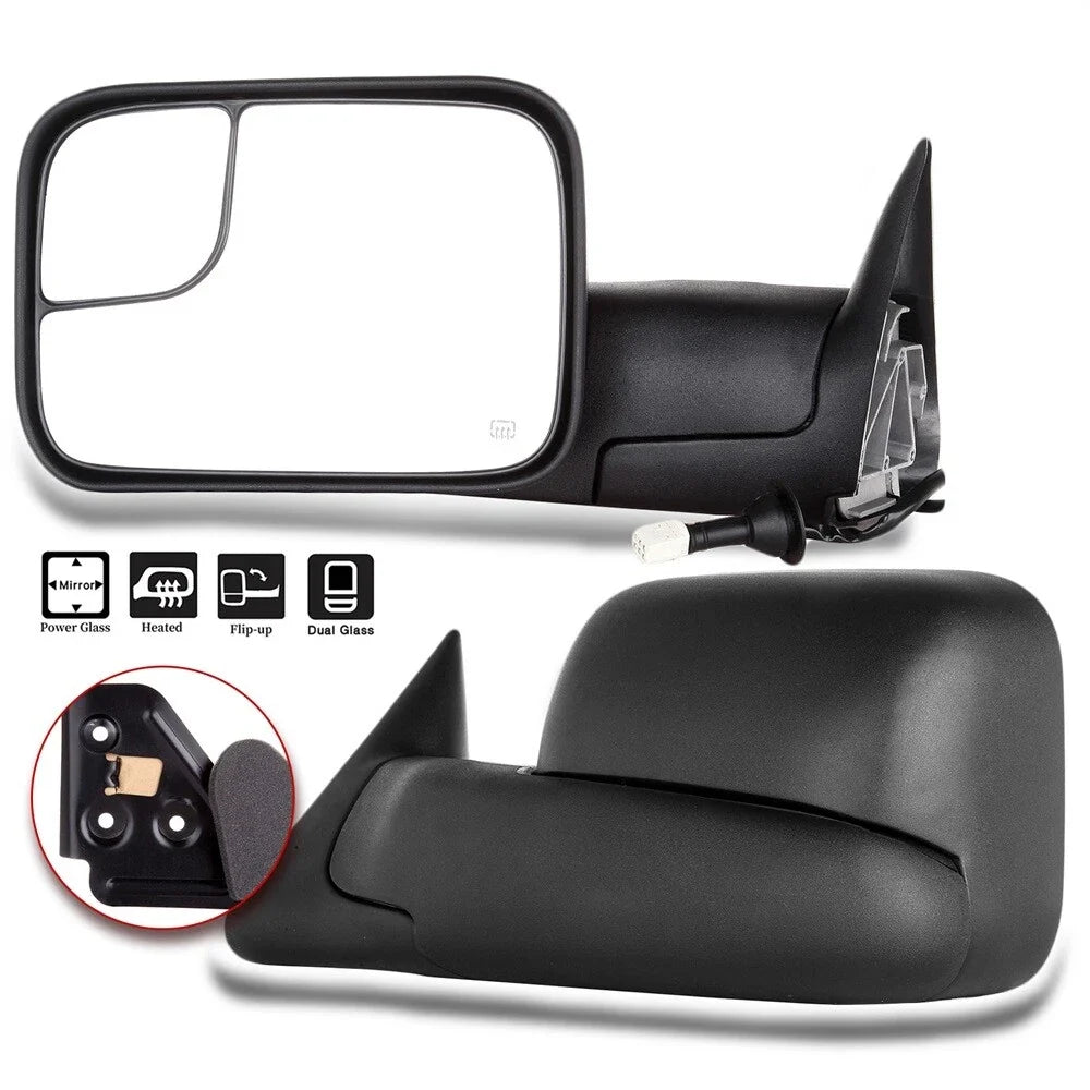 Set of 2 Power Heated Towing Mirrors for Dodge Ram 1500 2500 3500 (1998–2001)