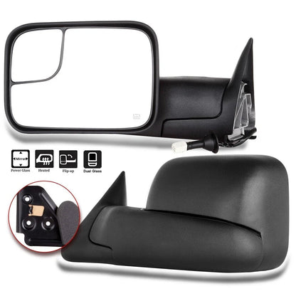 Set of 2 Power Heated Towing Mirrors for Dodge Ram 1500 2500 3500 (1998–2001)