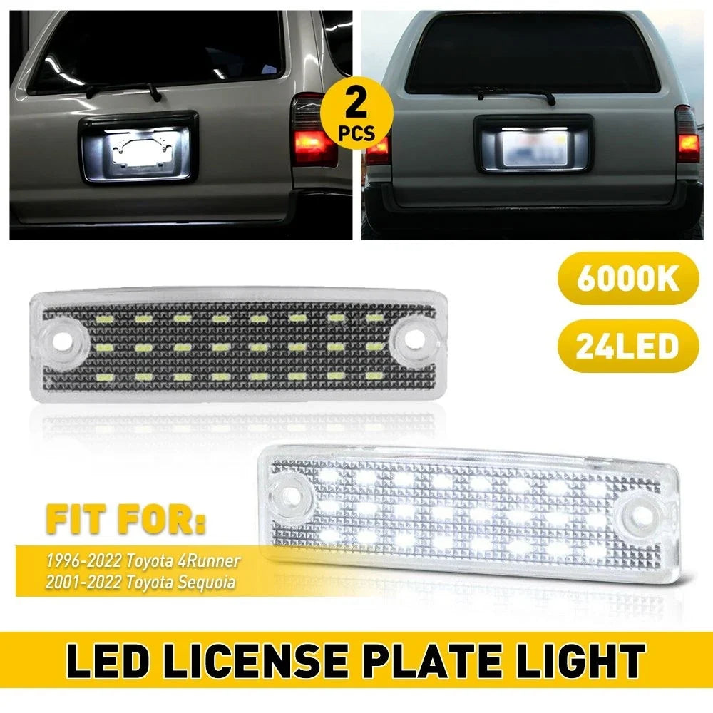 2X AUXITO 24LED License Plate Light for Toyota 4Runner (1996–2022)