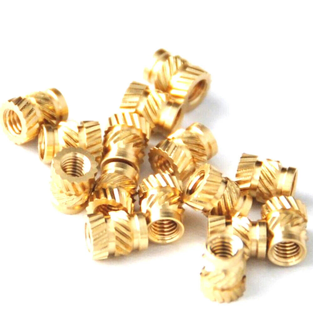M3 Thread Knurled Brass Heat Resistant Insert Nuts (200-1000Pc)
