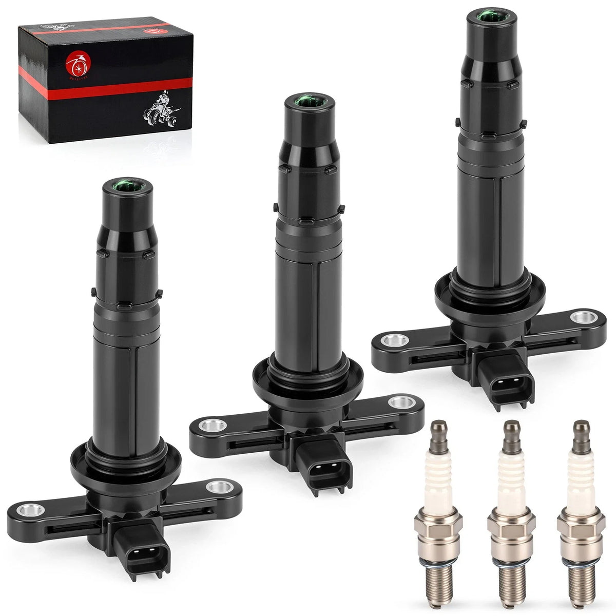Set of 2 Ignition Coils + Spark Plug for Yamaha YXZ1000R (2016–2024)