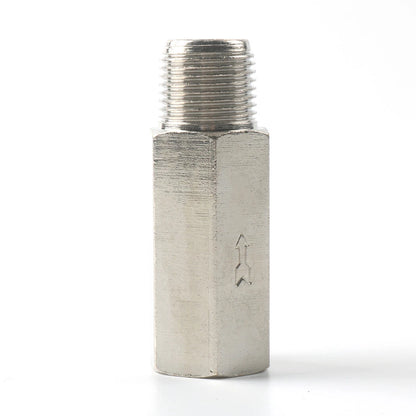 2X 3/8" Female to 3/8" Male NPT Check Valve, Nickel Plated Brass