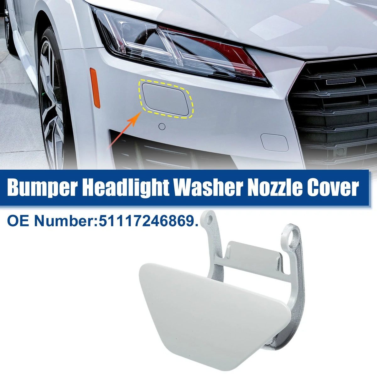 Washer Spray Nozzle Headlight Cover Cap for BMW 5 Series F10 (2010 - 2017)