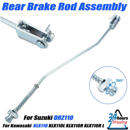 Complete Rear Brake Rod Assembly for KLX110 DRZ110 (2003–2023)