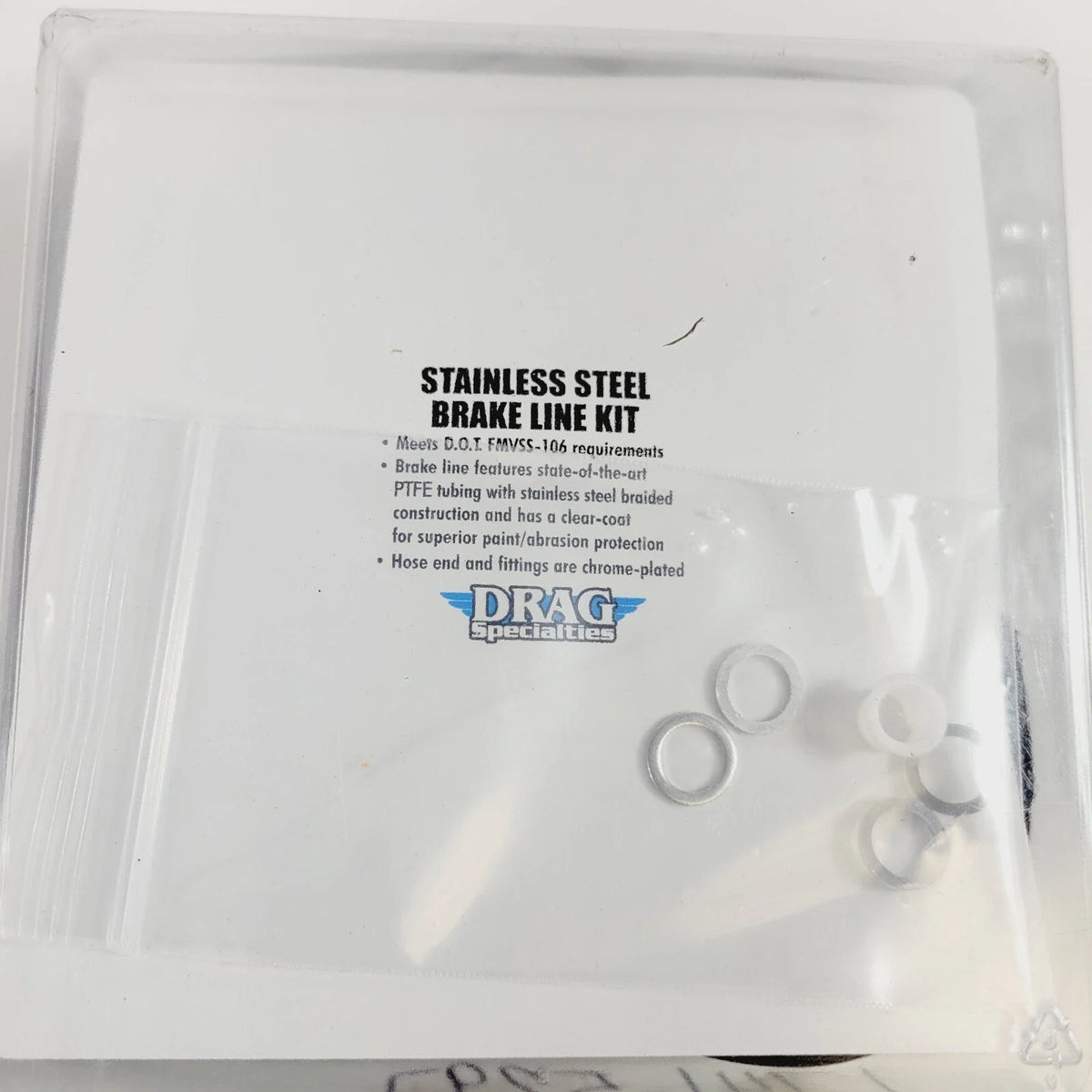 Drag Specialties Extended Stainless Steel Front Brake Line Kit for XL (2004–2023)