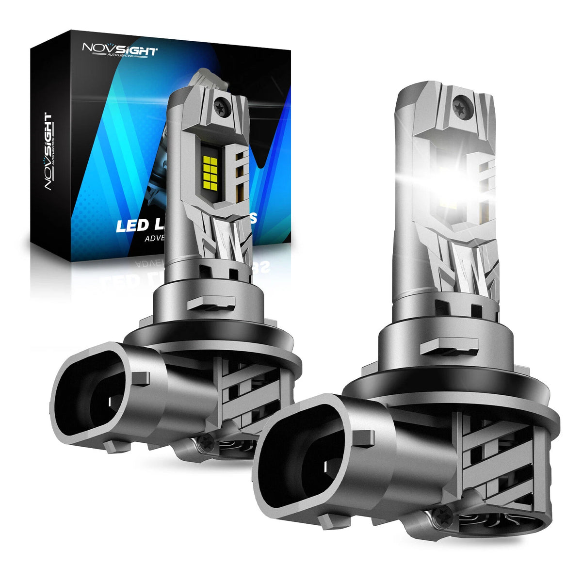2X H11 H8 H9 LED Headlight Bulbs for NOVSIGHT (NOVA500N63H11)