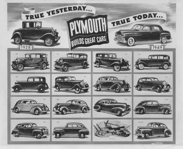 1949 Plymouth Builds Great Cars Press Photo
