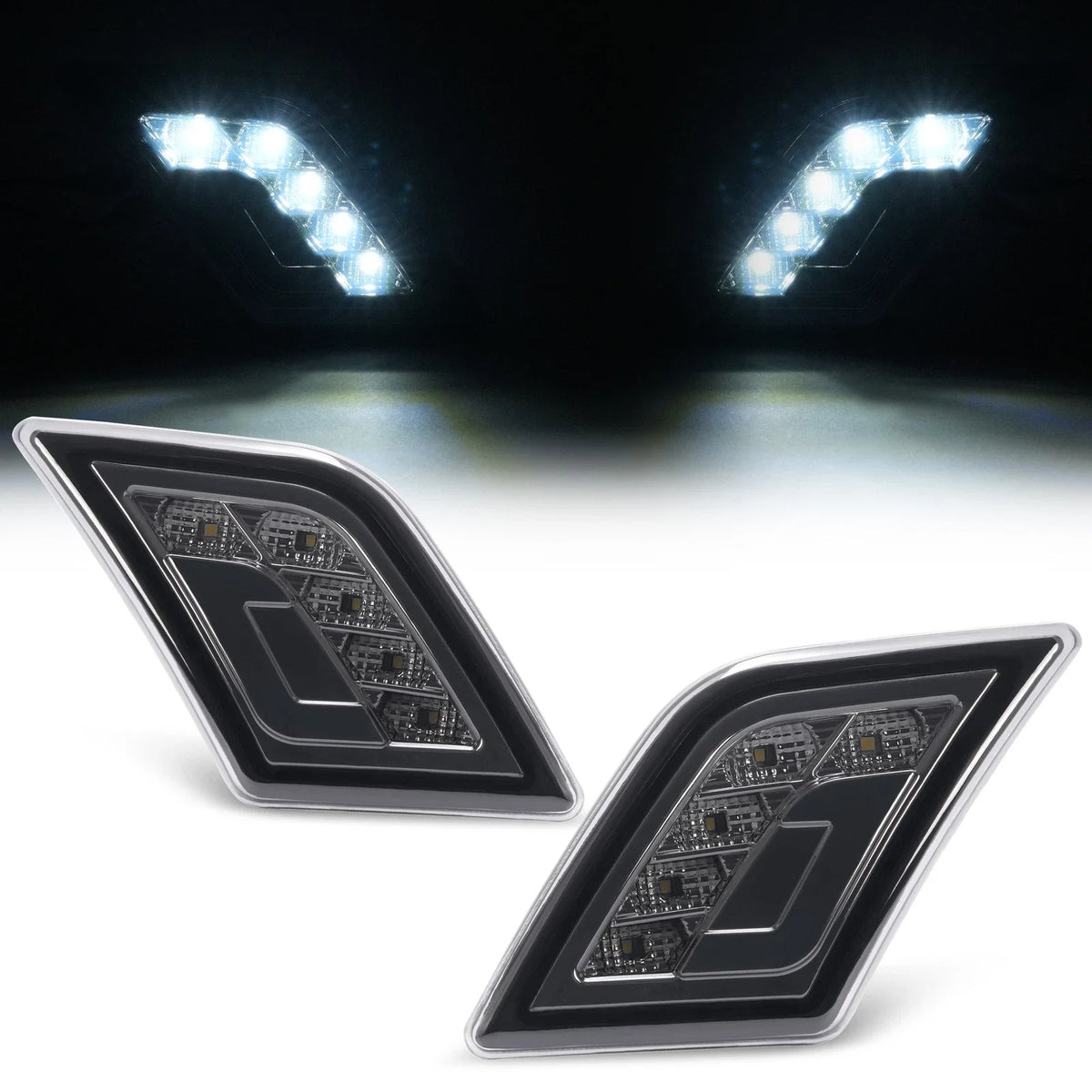 LED Smoke Side Marker Corner Lights for Mercedes-Benz C300/C350/C63 AMG (2008–2011)