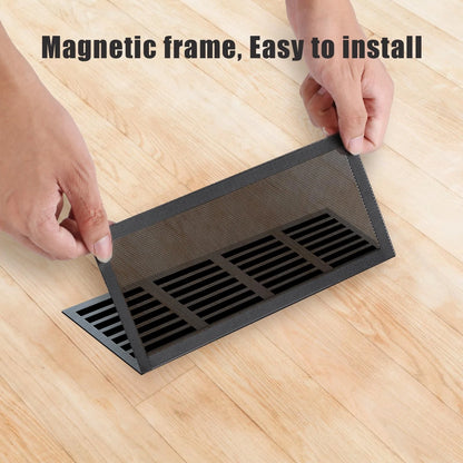 Set of 4 Magnetic Vent Covers for Automotive Use (12x5.5 Inch, Black)