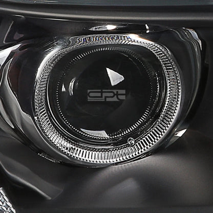 Pair of Projector Headlights for Honda Accord Sedan (2013–2015) - Black/Amber