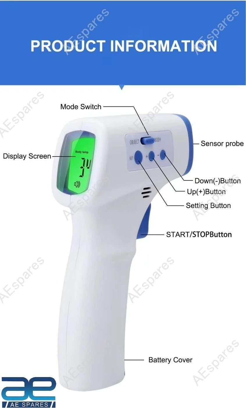 Infrared Digital Thermometer for Body Temperature Measurement (Non-contact)
