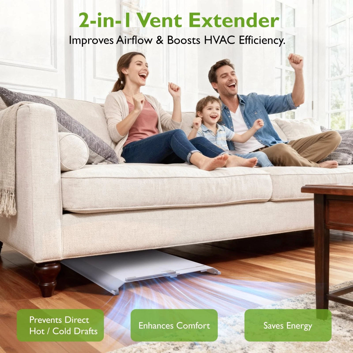 Air Vent Extender for Under Furniture, Floor Deflector (2010–2023)