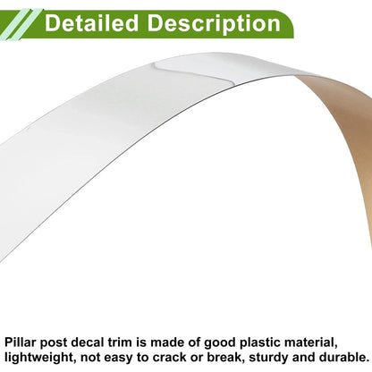 6 Pcs Pillar Window Trim for Chevy Aveo (2007–2011) Silver Tone
