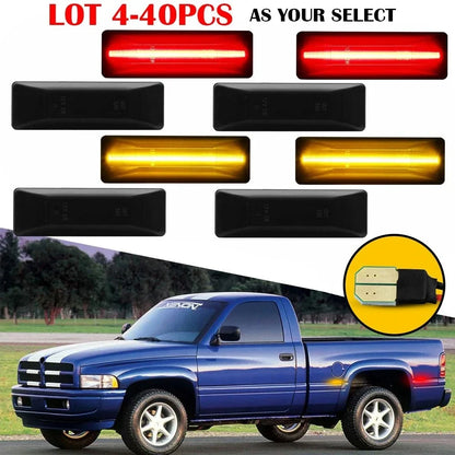 Set of 4 LED Side Marker Lights for Dodge Ram 1500 2500 3500 (1994–2002)
