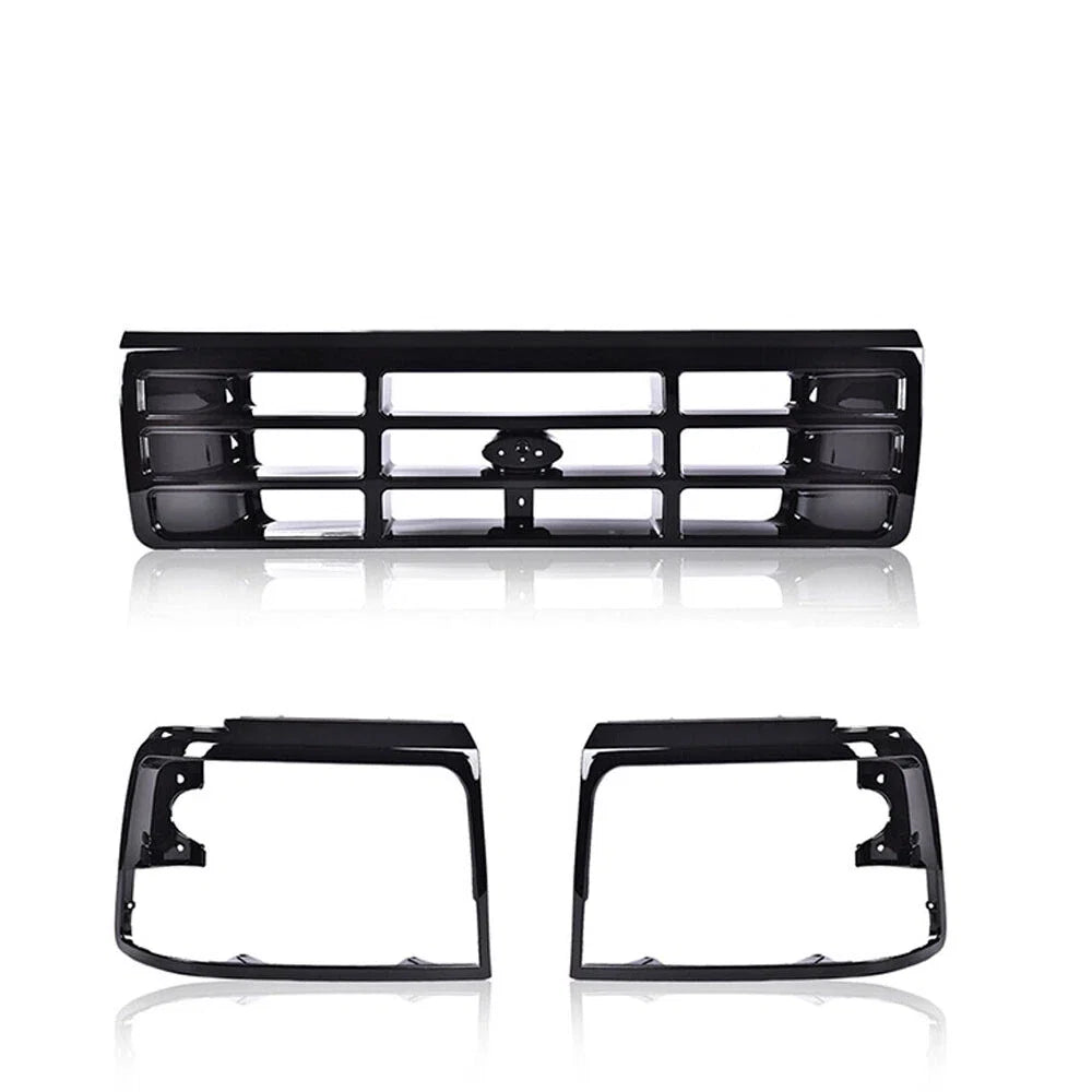 Grille Headlight Bezel Kit for Ford F150 F250 F350 Bronco (1992–1996)
